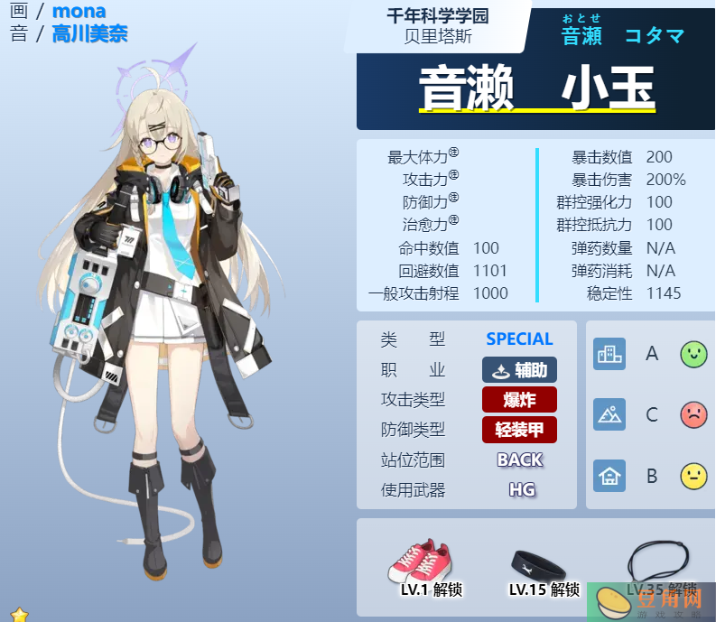 解锁蔚蓝档案音濑小玉，探索她的强大玩法！(图1)