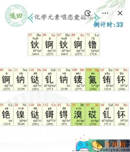 汉字找茬王：化学元素恋爱循环关卡的快速通关攻略(图1)