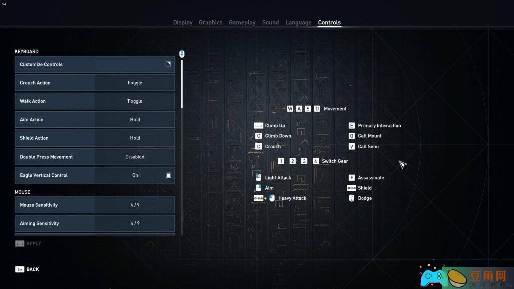 刺客信条基本操作键盘如何操作(图1)